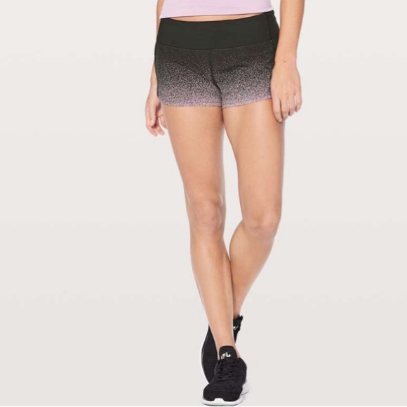 lululemon athletica Pants - Lululemon Speed Up Short *2.5" Ombre Speckle Stop Print Speed Short Pink / Black